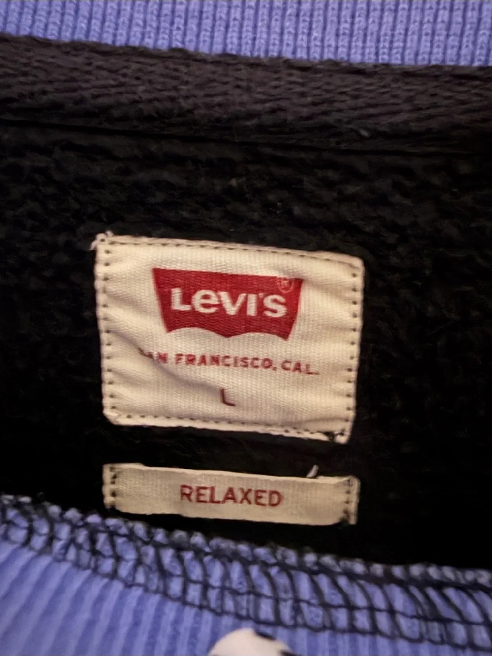 Levi's Men’s Black and Navy Colorblock Crewneck Sweatshirt